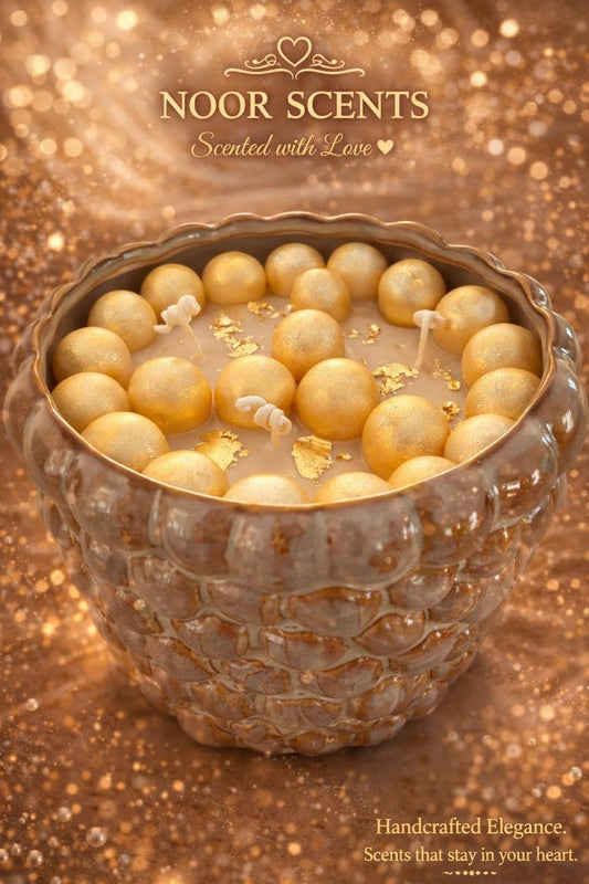 Golden Pearl Bowl Candle